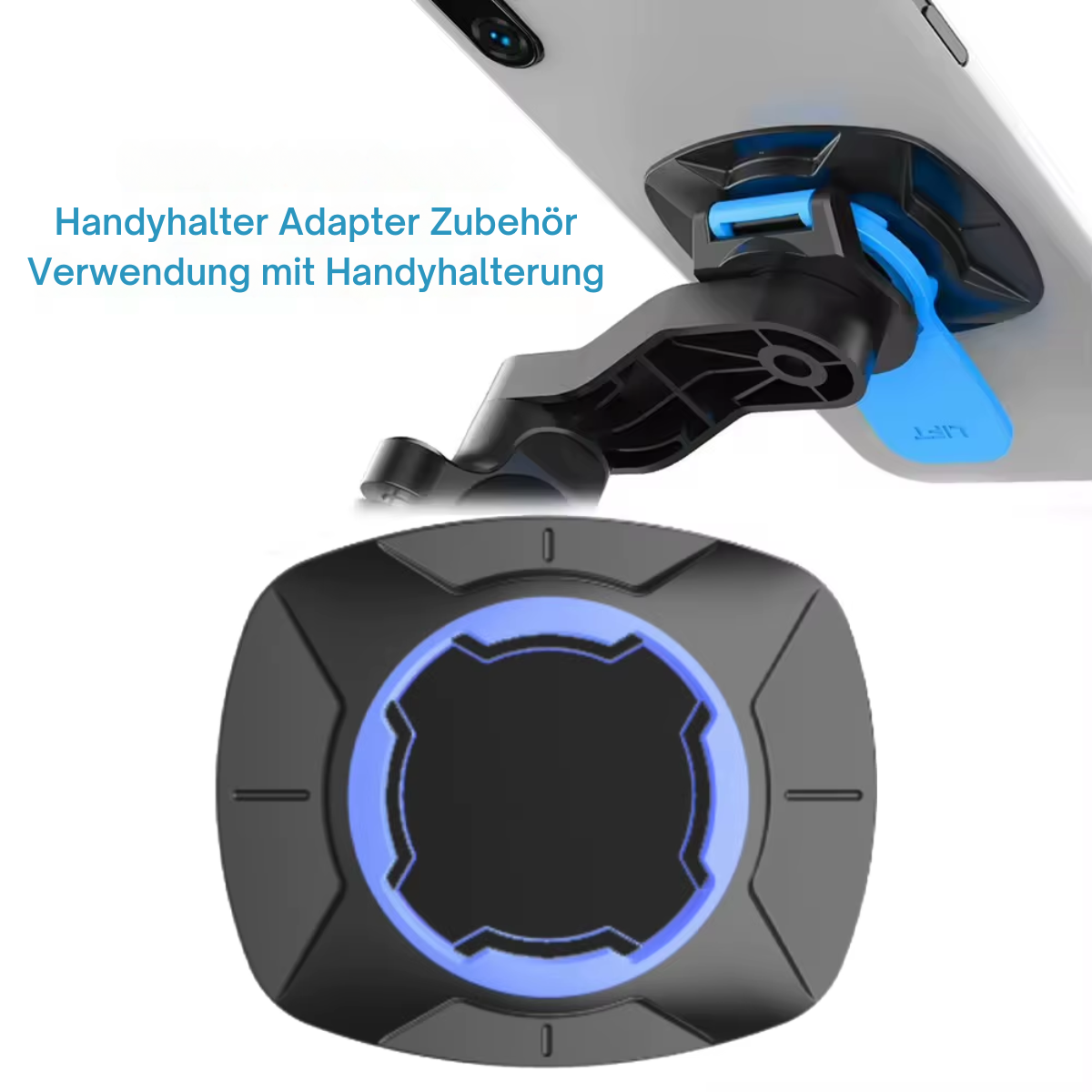 Smartphone Adapter mit sicherem Verriegelungsmechanismus für Fahrrad Handyhalterungen