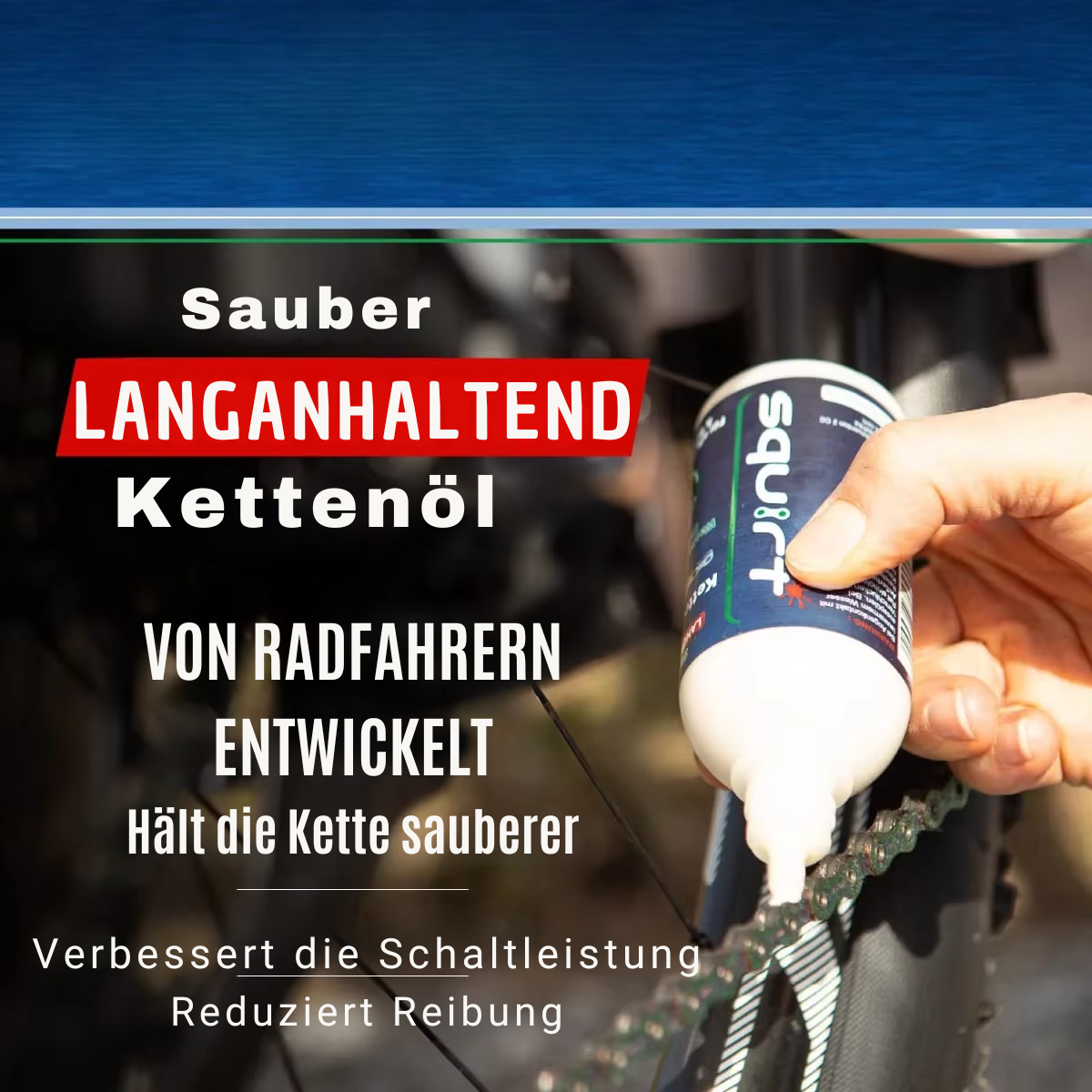Squirt Fahrrad Kettenöl für saubere und langanhaltende Kettenpflege