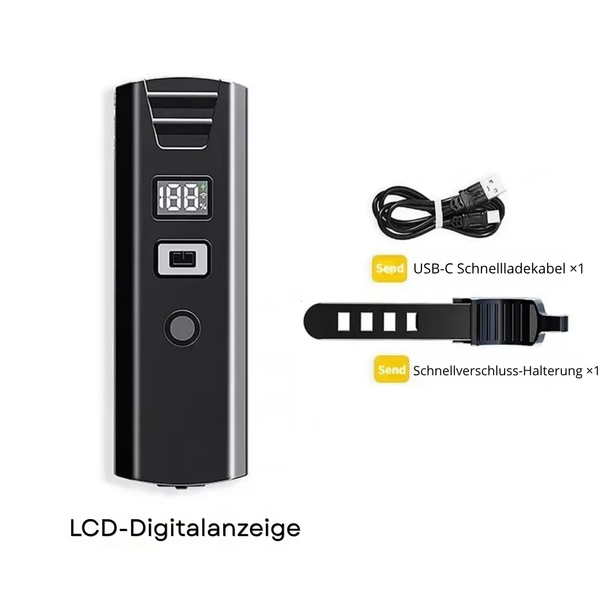 Leistungsstarkes 3000 Lumen Fahrrad Frontlicht mit Powerbank-Funktion und IPX7 Schutz
