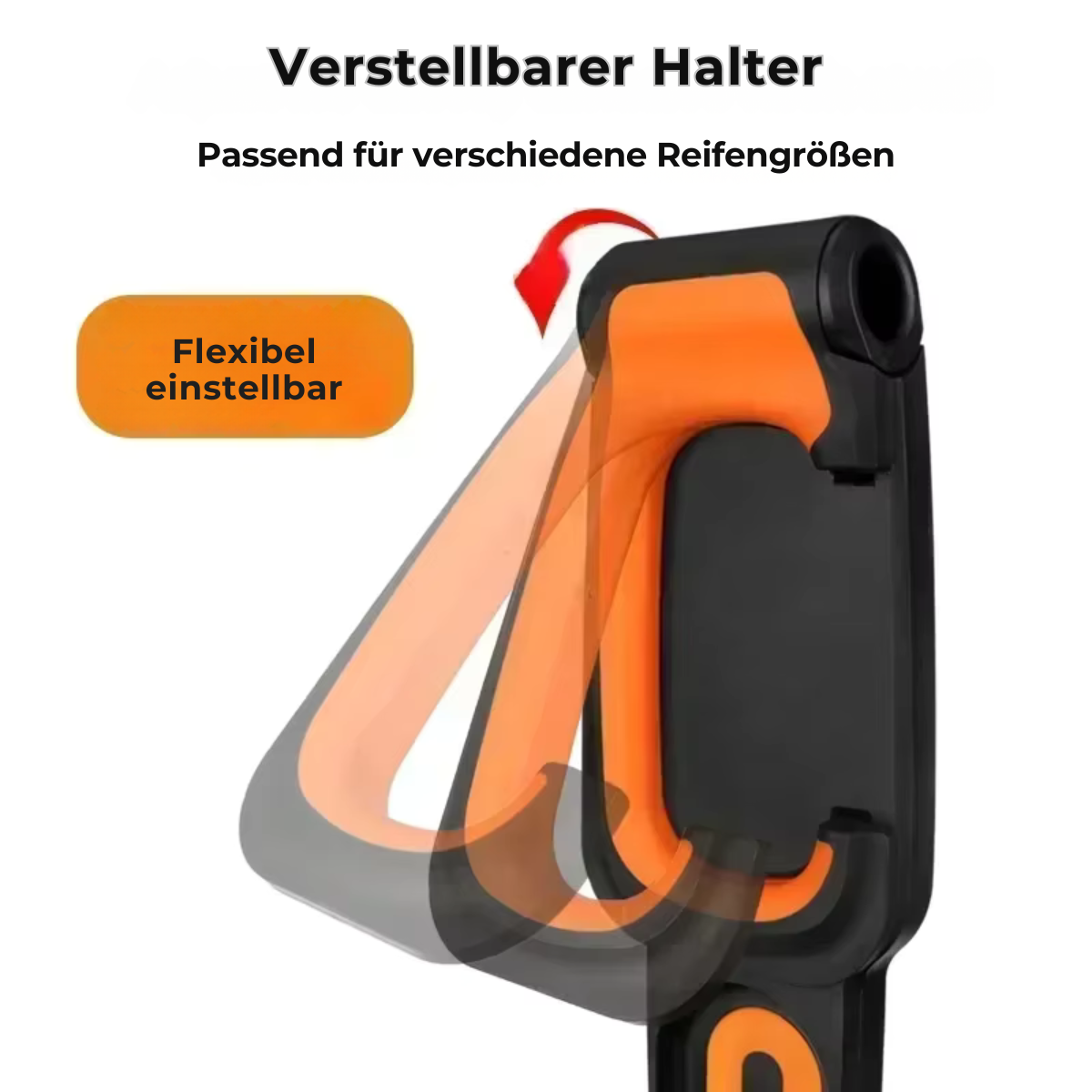 Verstellbare Fahrrad Wandhalterung für verschiedene Reifengrößen mit flexiblem Halter