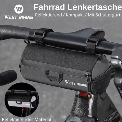 Kompakte WEST BIKING Fahrrad Lenkertasche mit reflektierendem Design