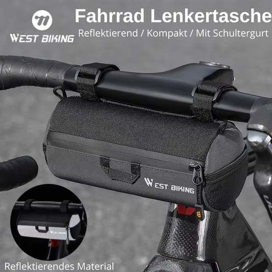 Kompakte WEST BIKING Fahrrad Lenkertasche mit reflektierendem Design