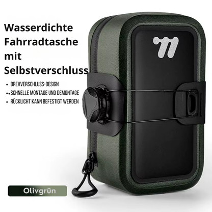 Wasserdichte WEST BIKING Fahrrad Satteltasche mit Selbstverschluss in Olivgrün