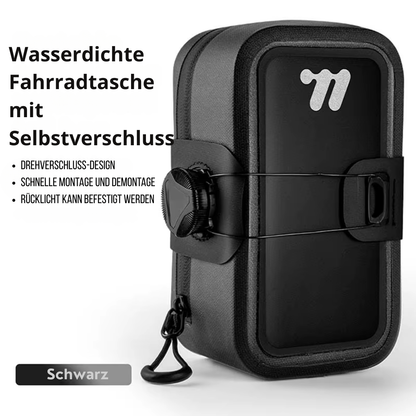 Wasserdichte WEST BIKING Fahrrad Satteltasche mit Selbstverschluss in Schwarz