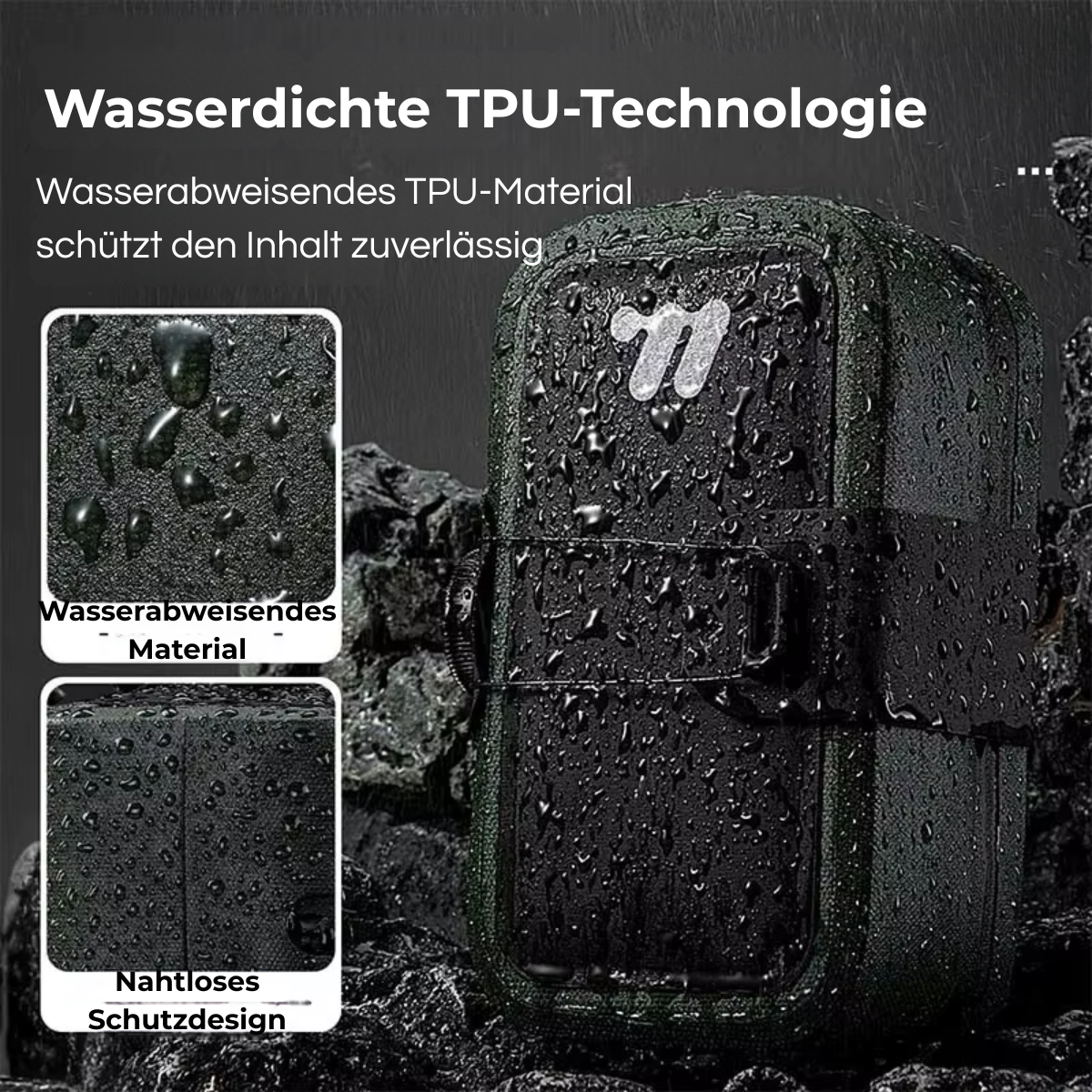 Wasserdichte TPU-Technologie der WEST BIKING Fahrrad Satteltasche im Wassertest