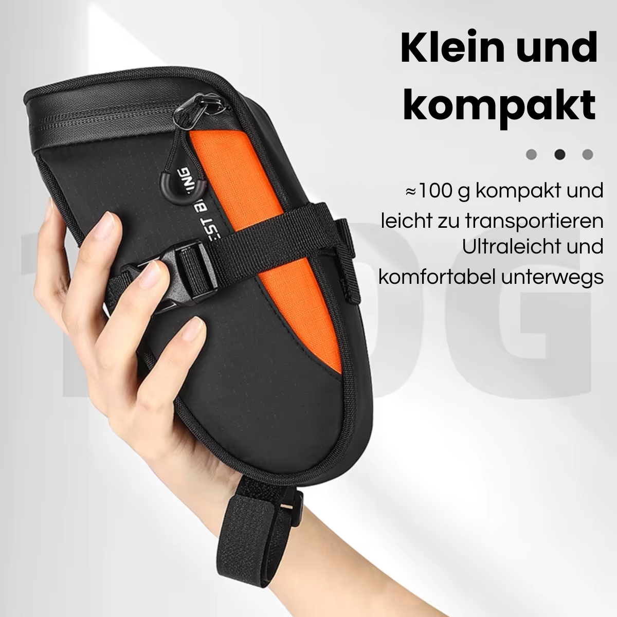 Kompakte und leichte WEST BIKING Fahrrad Satteltasche in der Hand