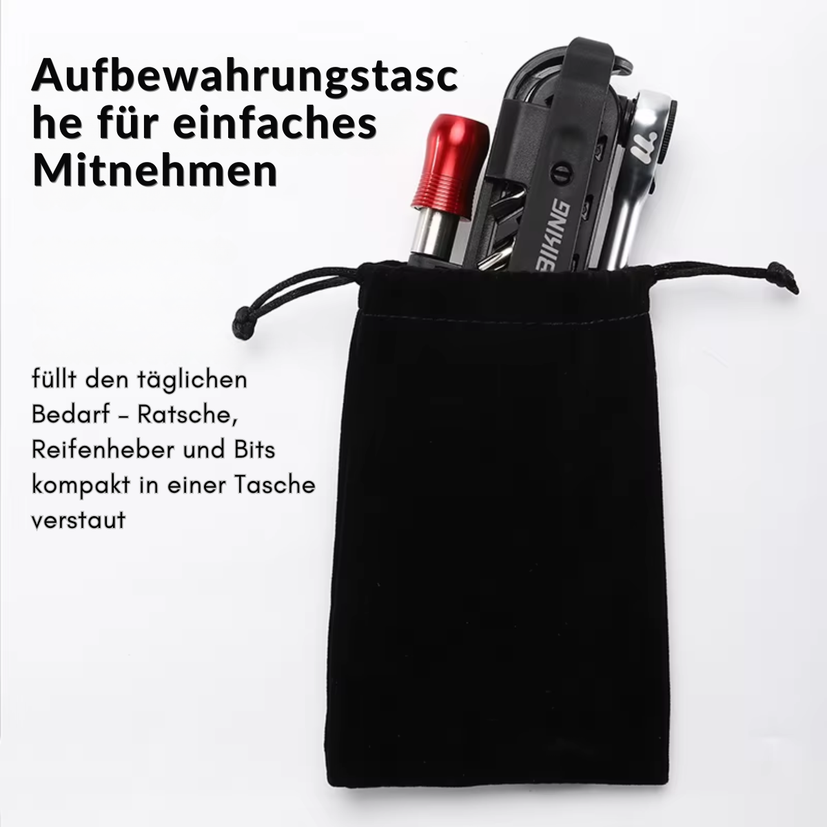 WEST BIKING Fahrrad Multitool mit praktischer Aufbewahrungstasche