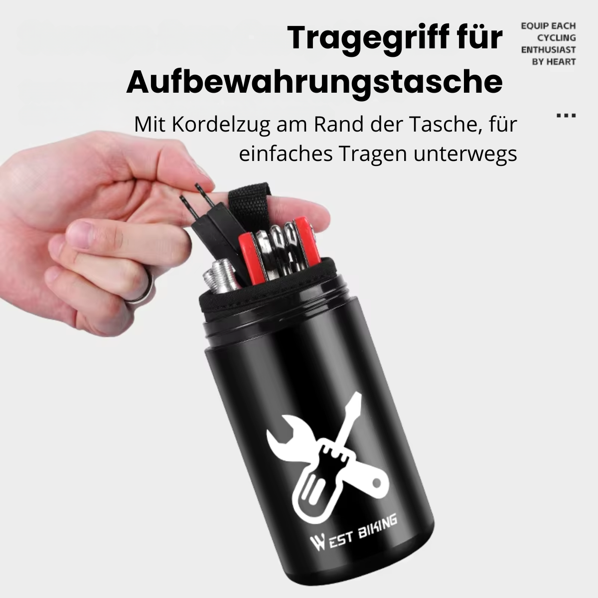WEST BIKING Fahrrad Werkzeug Kapsel mit praktischem Tragegriff