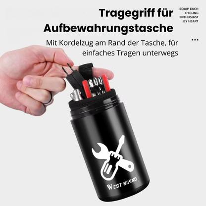 WEST BIKING Fahrrad Werkzeug Kapsel mit praktischem Tragegriff